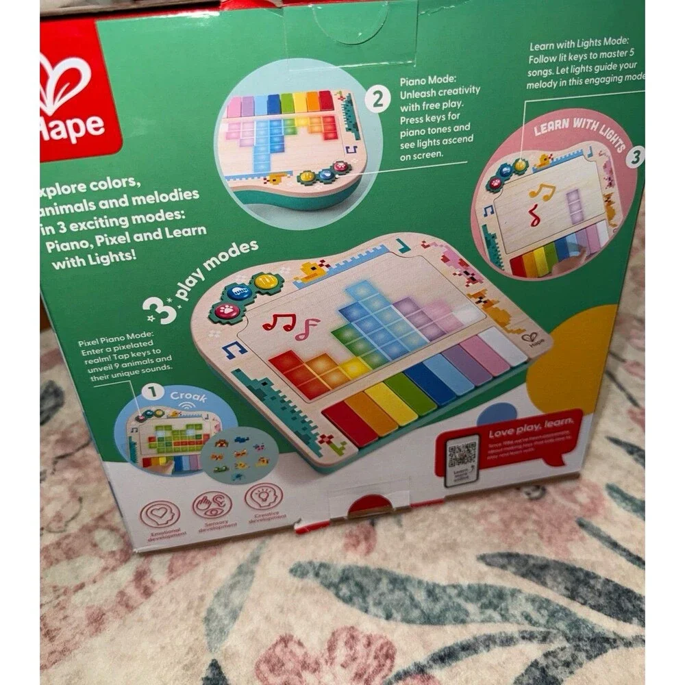 Hape Play Essentials RainboHape Play Essentials Rainbow Rhythm Piano Musical Toy